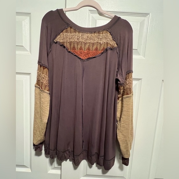 POL Women's Mauve and Beige Top - Picture 4 of 6